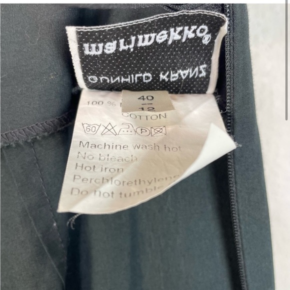 Marimekko Gunhild Kranz Lightweight Black Cotton Wide Leg Pants Size 12 - Picture 6 of 6